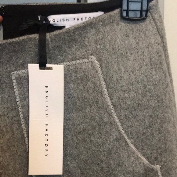 English Factory Grey Fit and Flare Skirt - Picture 3 of 3